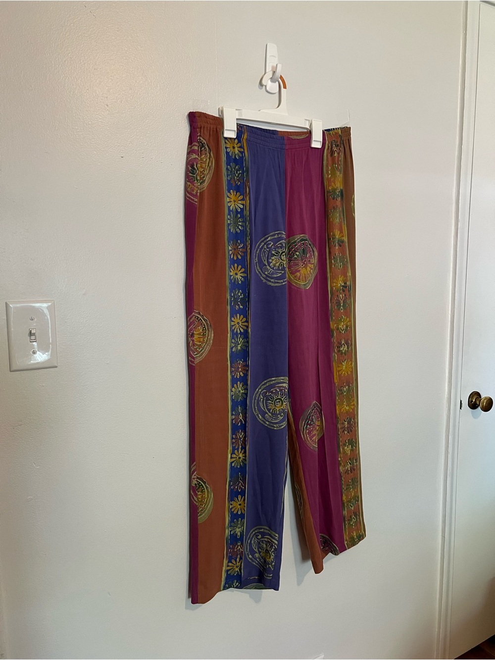 The Pyramid Collection Purple and Magenta Patchwork Skirt